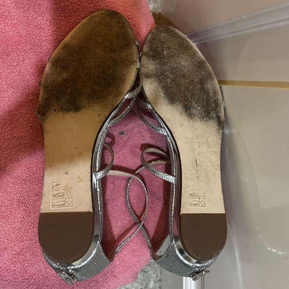 J. Crew Silver Metallic Strappy Sandals - Picture 5 of 5